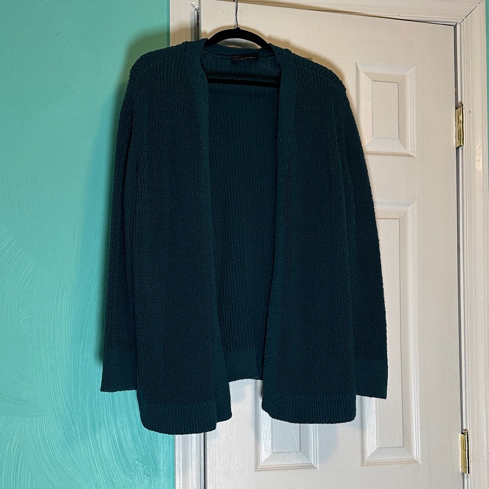 Lane Bryant Open-Front Teal Cardigan Sweater